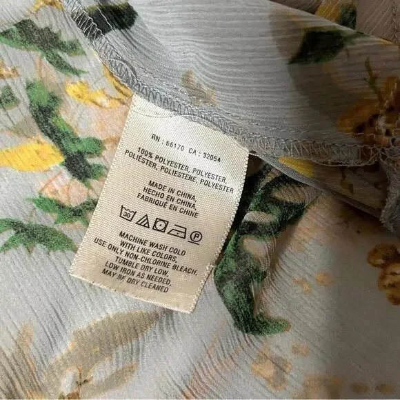 Anthropologie l Maeve Floral Sheer Tunic Small - Picture 8 of 9